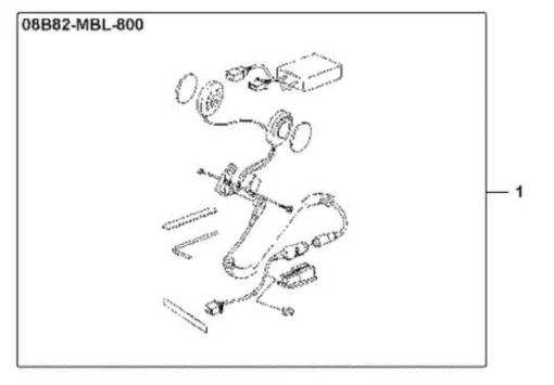 Honda Headset Kit 08B82-MBL-800 -KTM Verkoop 2024 08B82 MBL 800 f345